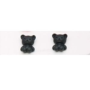 💗 Black Teddy Bear Super Cute Earrings NEW